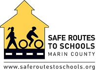 This is a logo for safe routes to school in Marin County, Ca.