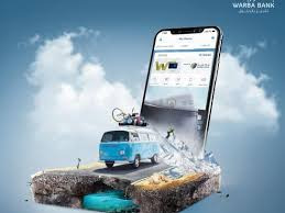 An ad for Warba Bank by We Plan. It is arty...it shows a VW bus going on an expedition "into" a larger-than-life smartphone.