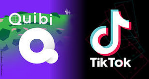 We see logos for Quibi and for TIkTok. Both services stream video on phones but TechCrunch and DearSmartphone see important differences.