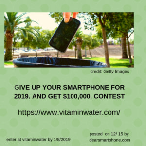 Contest to Give Up Phone.